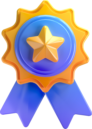 Rosette award 3D Illustration