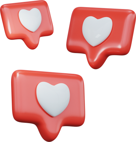 like icon. 3d render