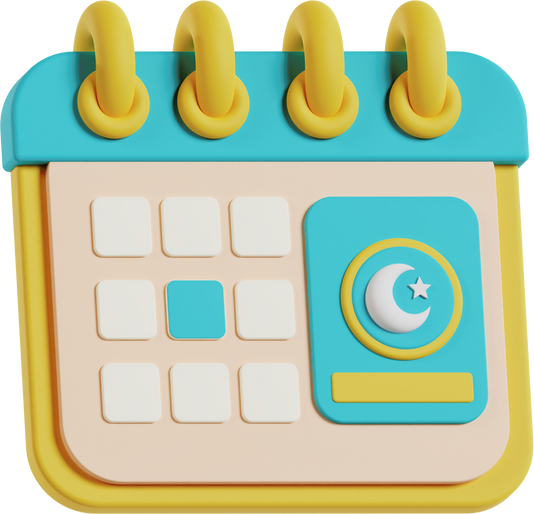 Fasting calender 3d ramadan icon